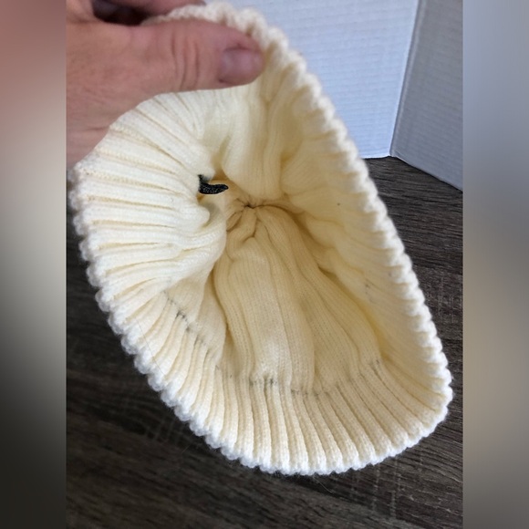 Cream Knit Pom-Pom Winter Hat - Picture 4 of 9